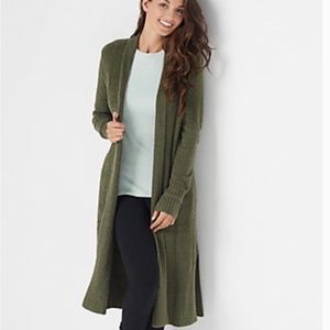 Barefoot Dreams Cardigan Sweater- in Russet red wine color